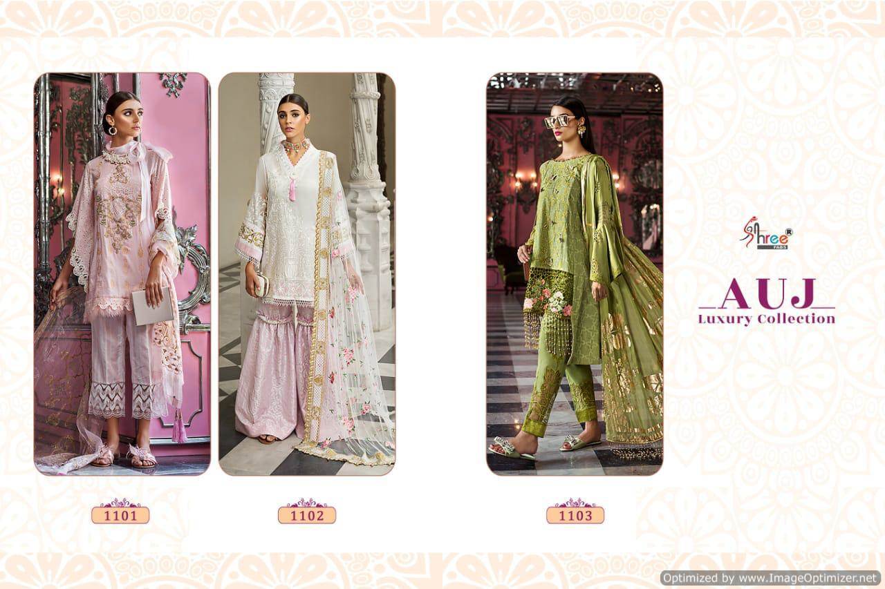 Shree Auj Luxury Collection Pure Lawn Cotton Exclusive Pakistani Collection